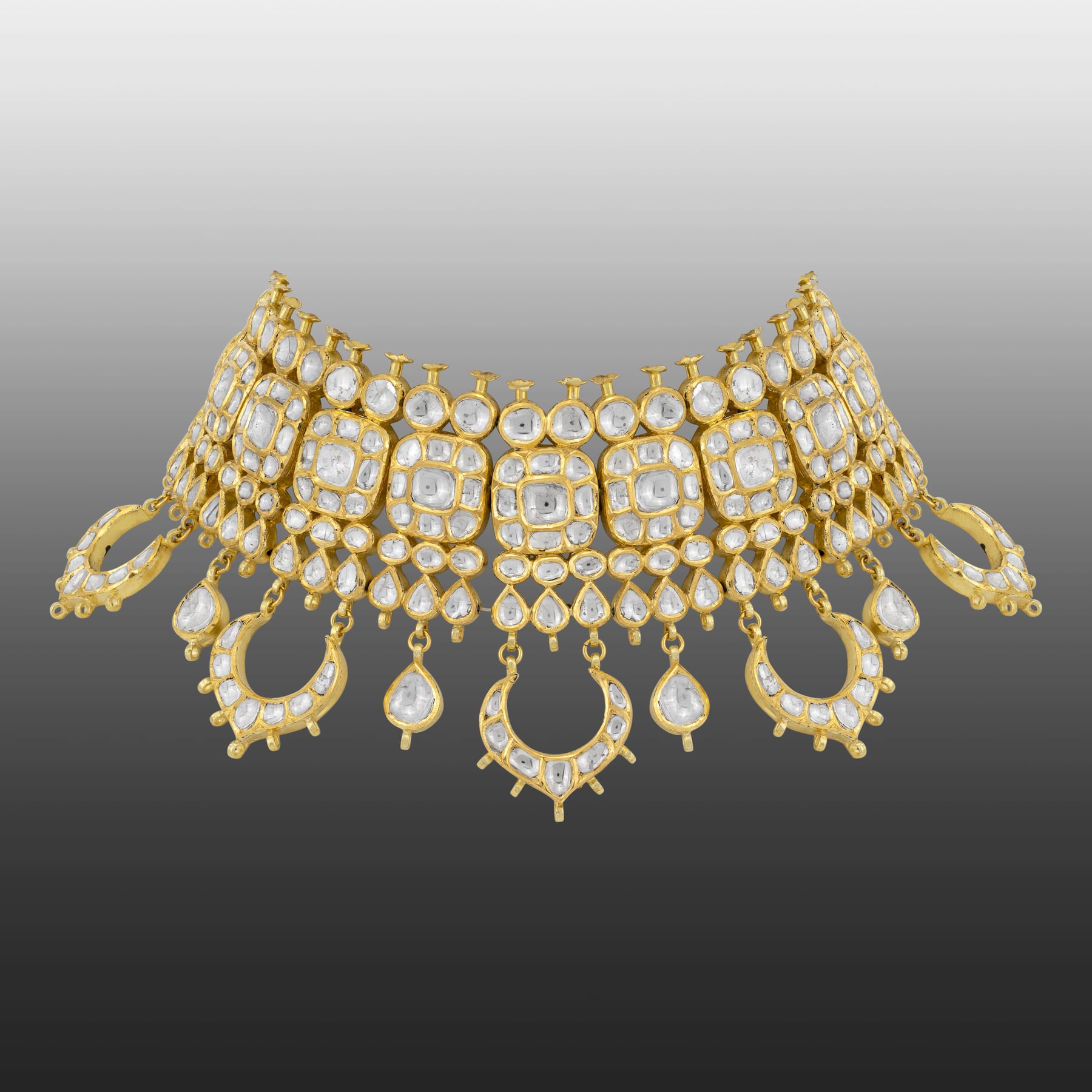 Chandbali Polki Choker and Teardrop Accents and Pearls